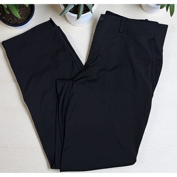 Nike Golf Pants Dri Fit Standard Fit Black Stretch Waist Mens Sz 36 x 34 - Picture 1 of 4